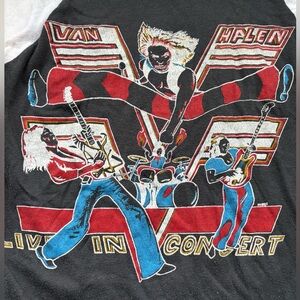 Vintage 1980s Bootleg Van Halen Live in Concert Shirt